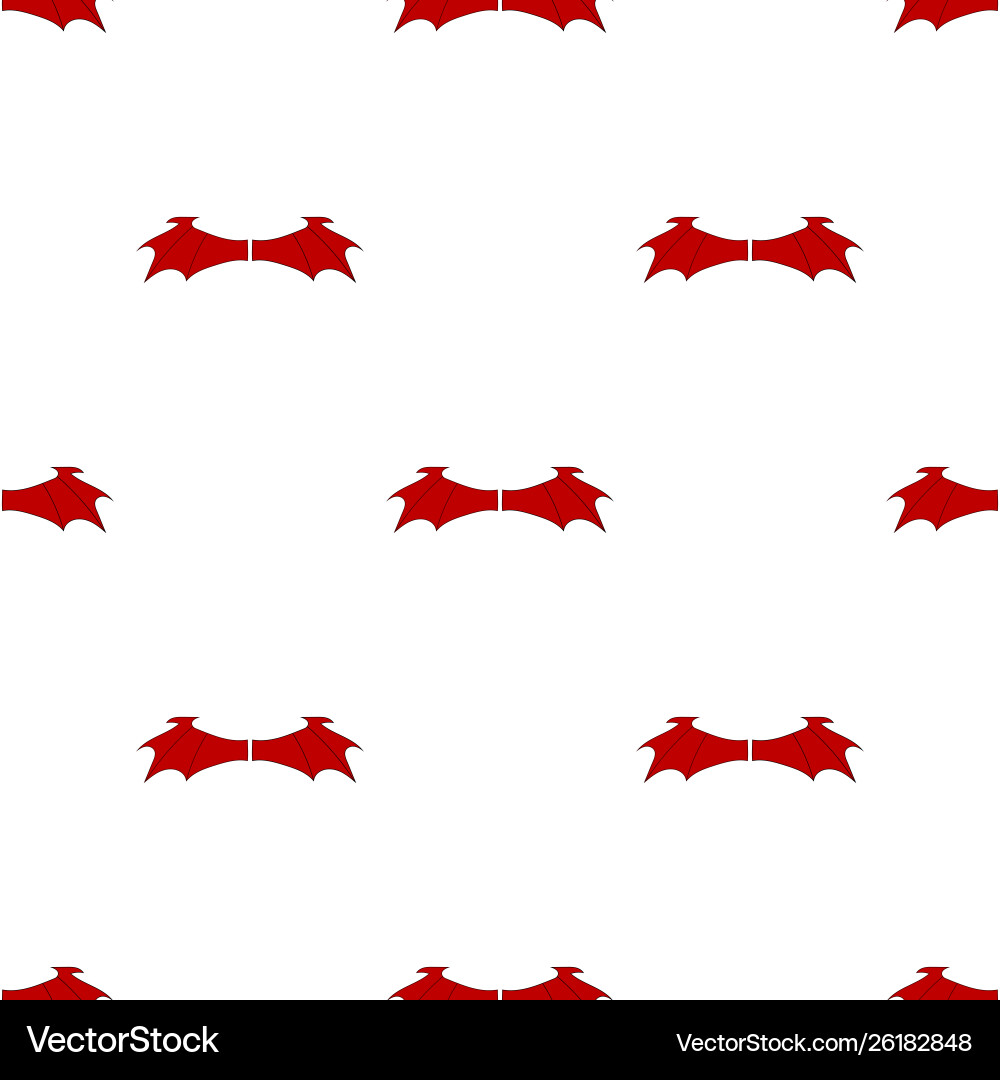 Seamless pattern with red devil wings isolated Seamless pattern with red devil wings isolated vector image