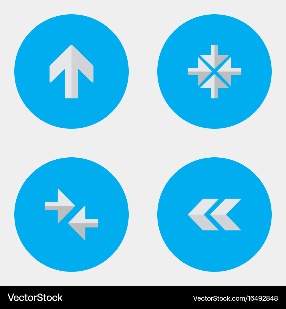 Set of simple indicator icons vector image