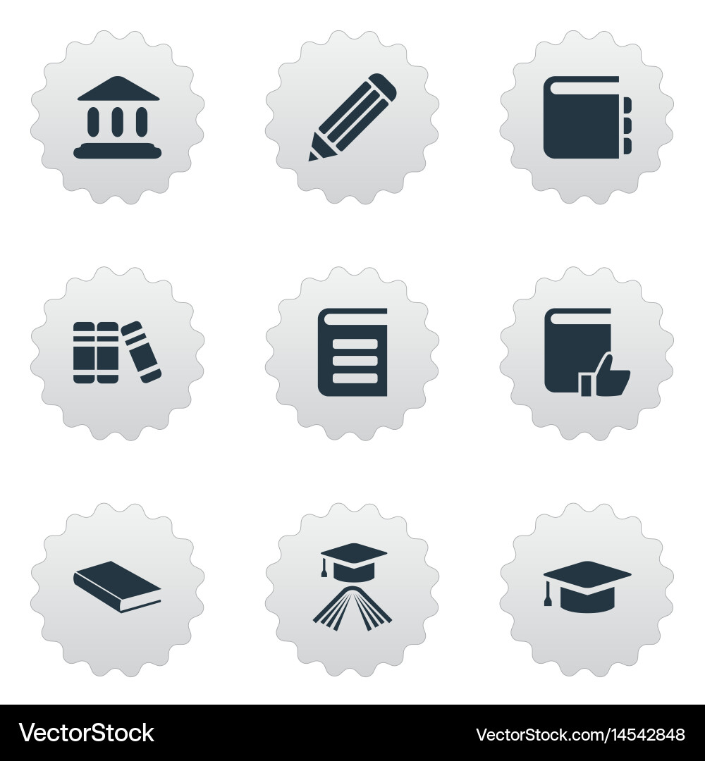 Set of simple knowledge icons Vector Image