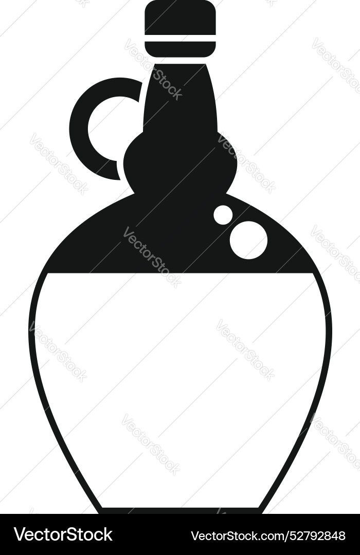 Simple icon of a bottle with cork and handle Simple icon of a bottle with cork and handle vector image