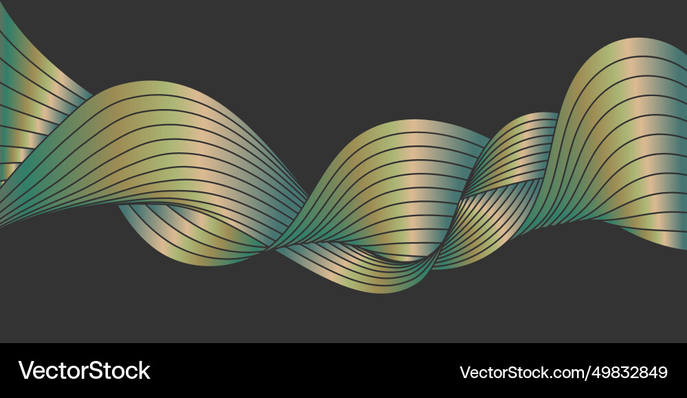 A colorful wave gradient design of sinuous line A colorful wave gradient design of sinuous line vector image