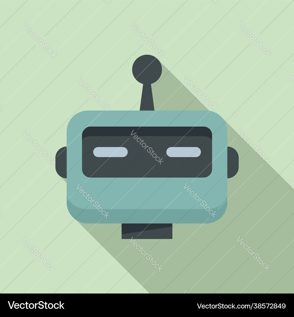 Chatbot icon flat digital robot Chatbot icon flat digital robot vector image