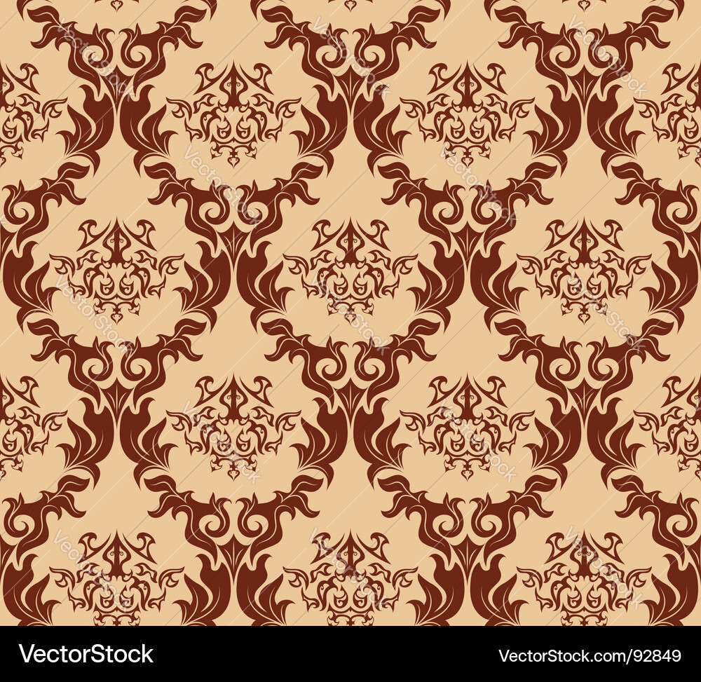 Damask pattern vector image