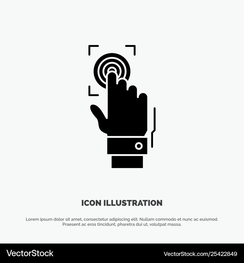 Fingerprint identity recognition scan scanner Vector Image