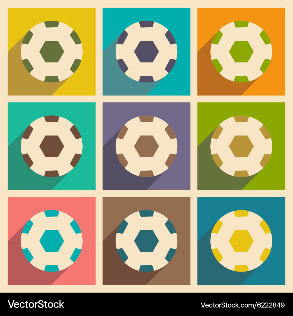 Flat with shadow concept and mobile application Vector Image