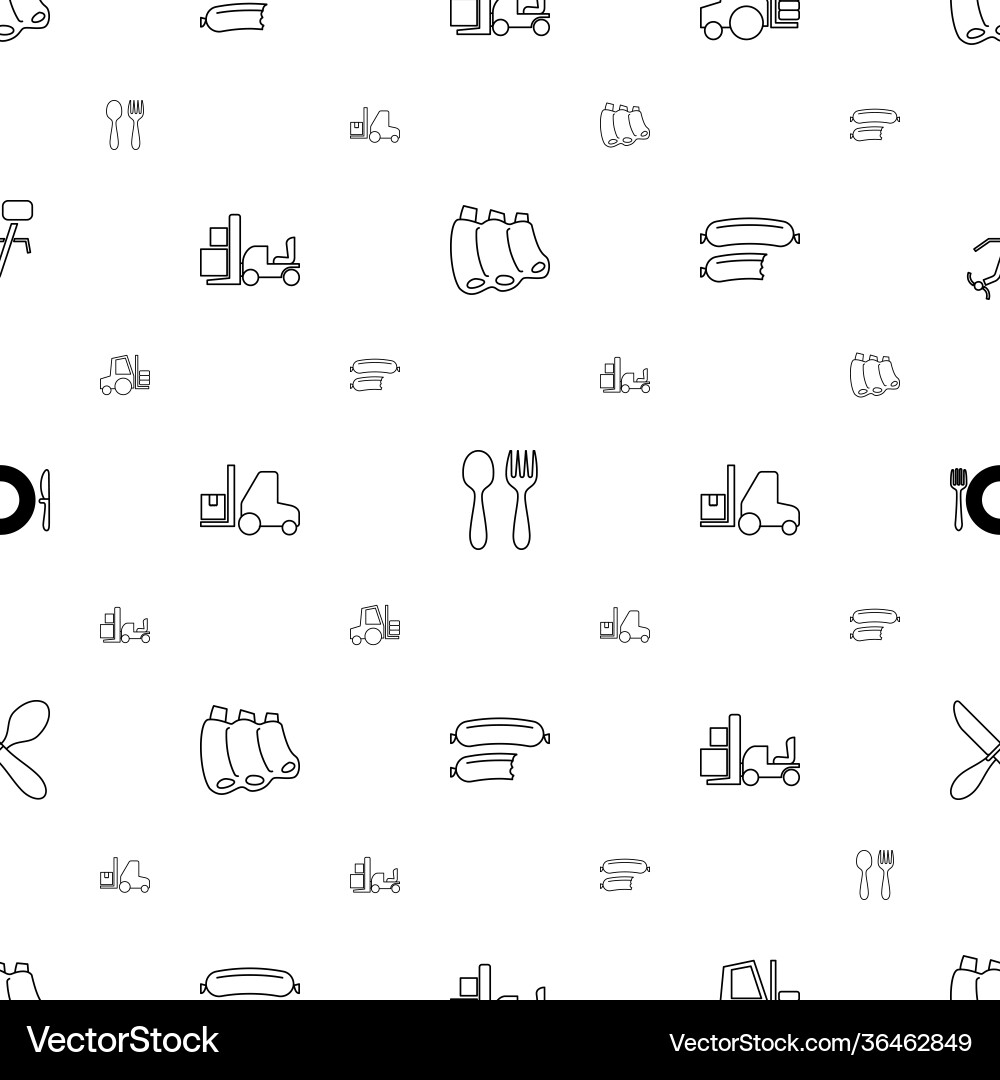 Fork icons pattern seamless white background Vector Image