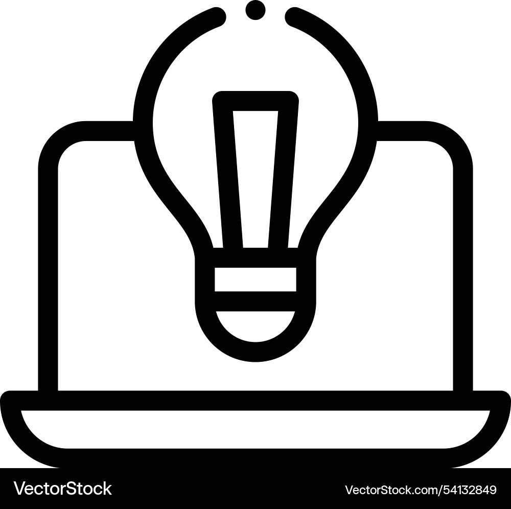 Idea icon thin linear style design isolated Idea icon thin linear style design isolated vector image
