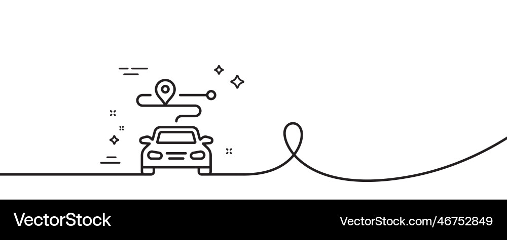 Journey line icon road path sign continuous Journey line icon road path sign continuous vector image