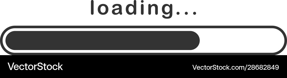 Loading bar icon downloading up load process Loading bar icon downloading up load process vector image