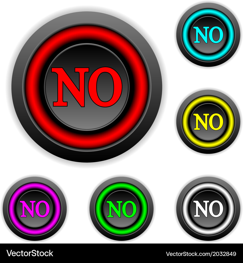 No buttons set vector image