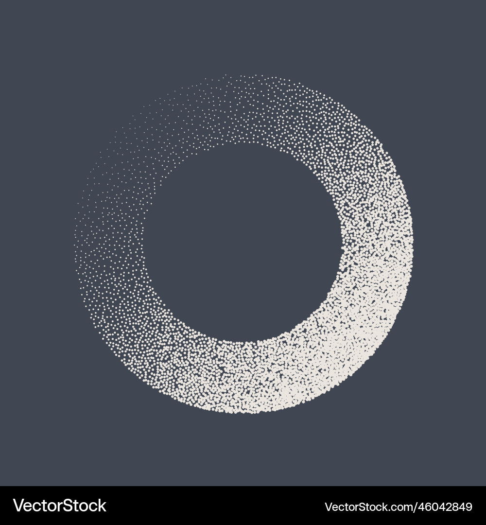 Round shaped dotted object stipple elements Round shaped dotted object stipple elements vector image