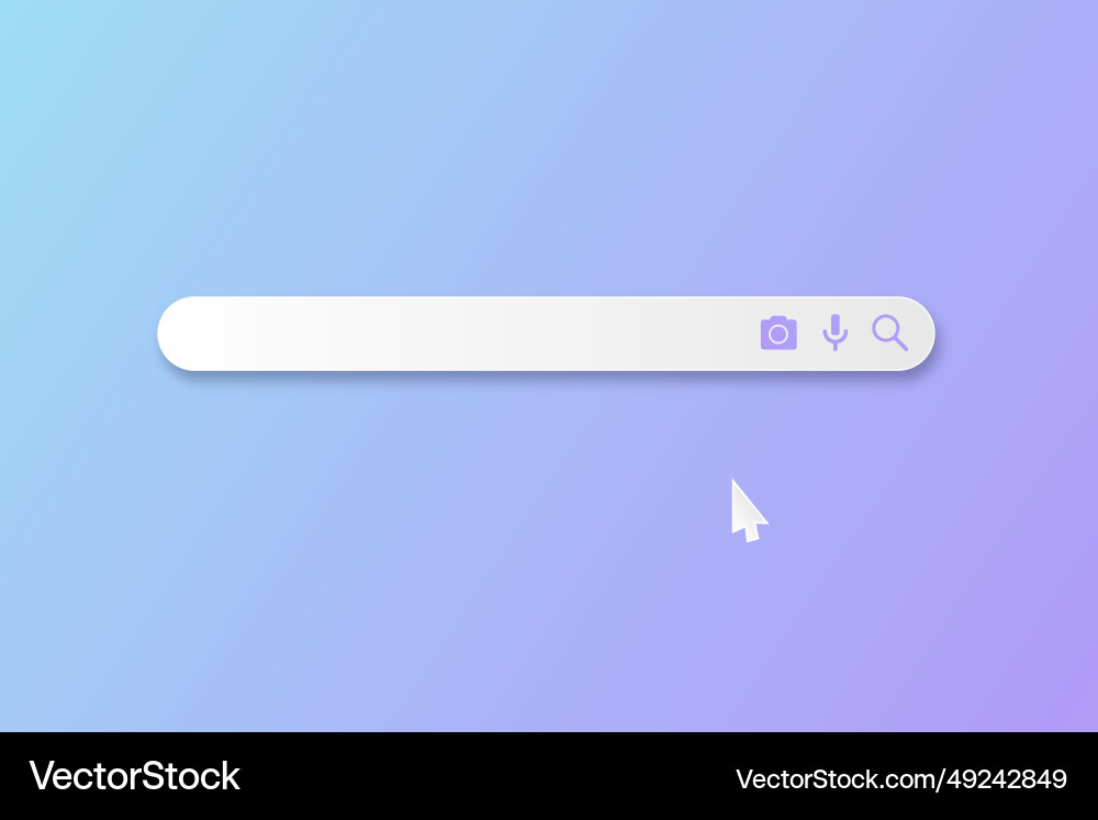 Search bar design element for user Search bar design element for user vector image