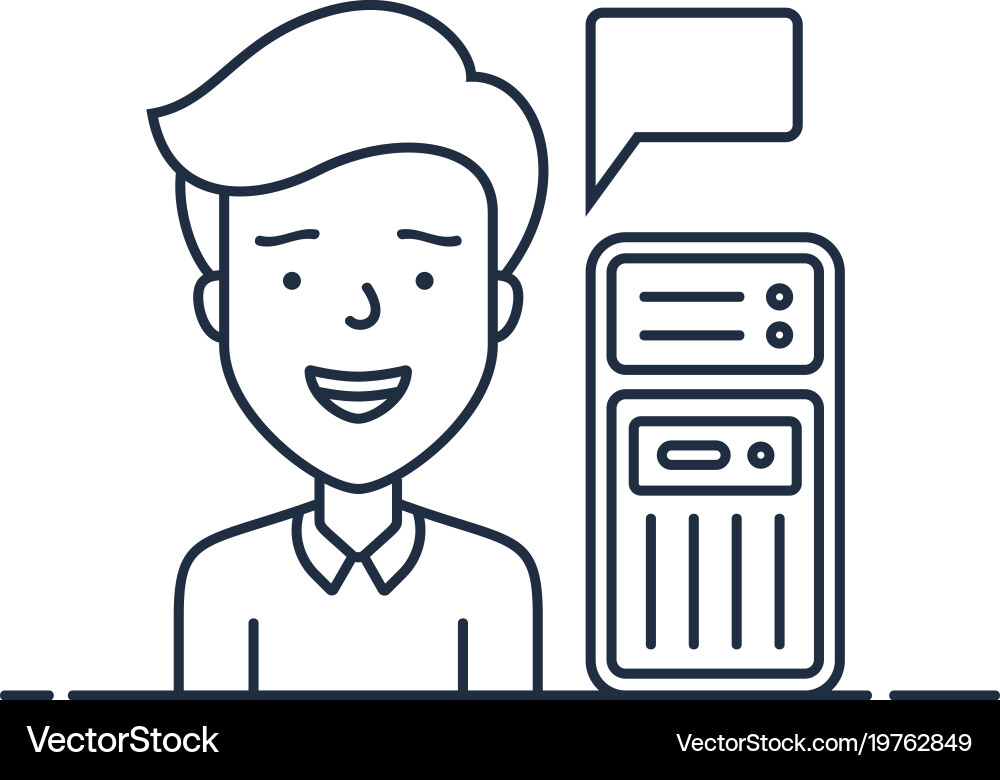 Server hosting support vector image