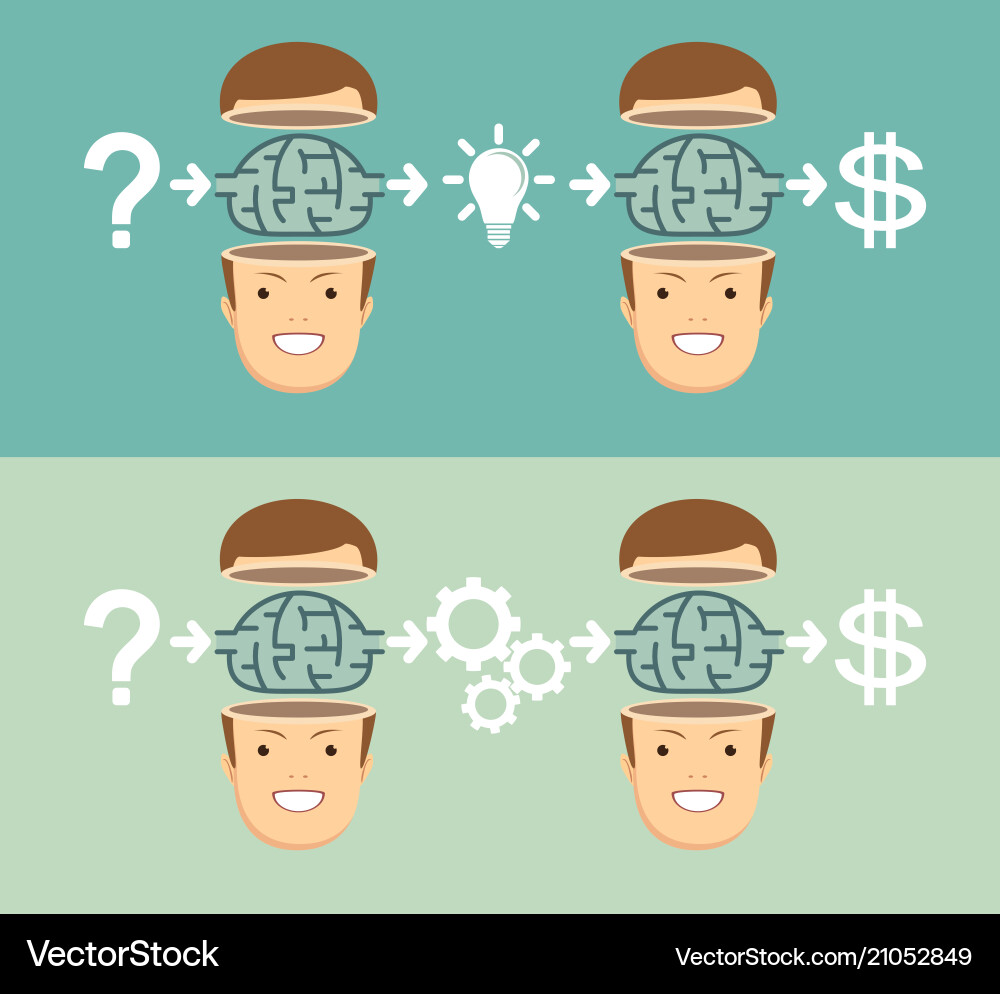 Transform idea intro business concept Transform idea intro business concept vector image