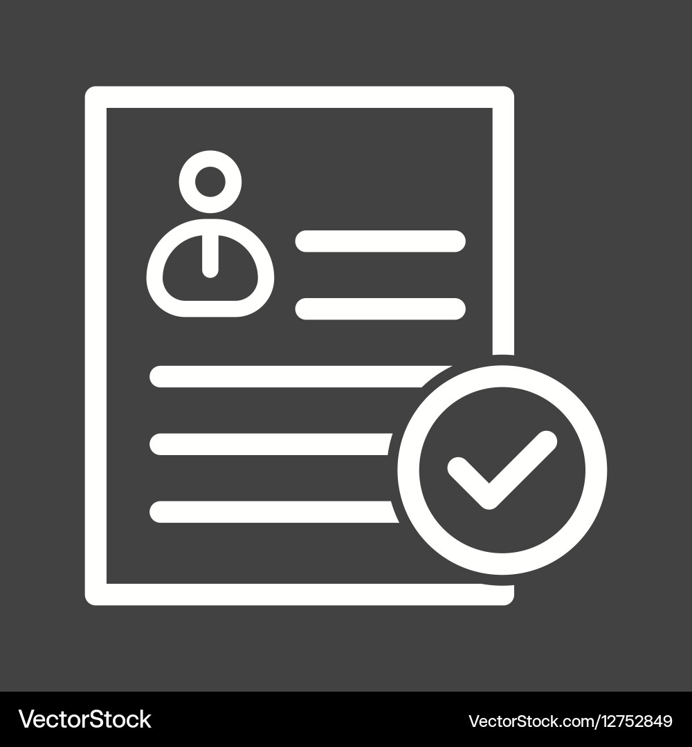 Valid user profile vector image