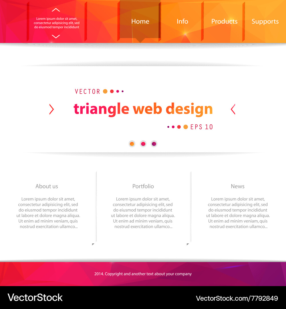 Web interface vector image