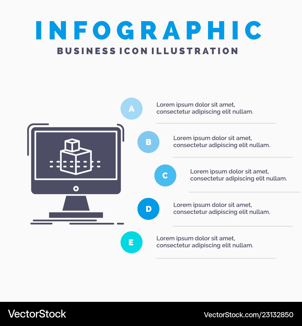3d cube dimensional modelling sketch infographics 3d cube dimensional modelling sketch infographics vector image