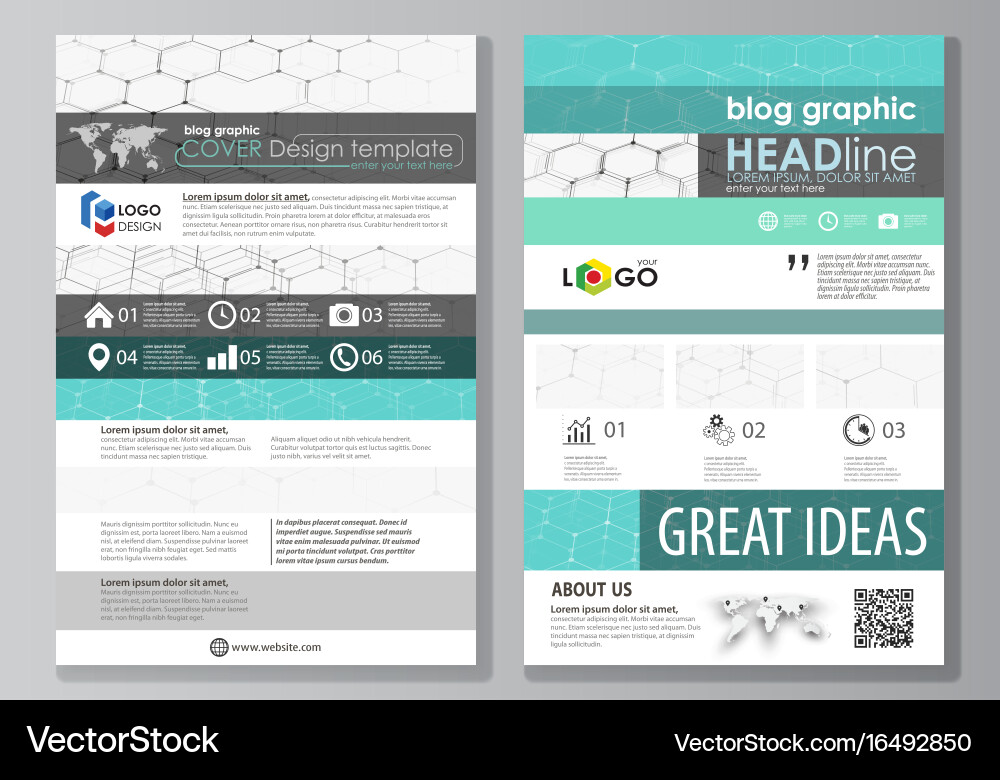 Blog Grafik Business Templates Seite Vektorbild