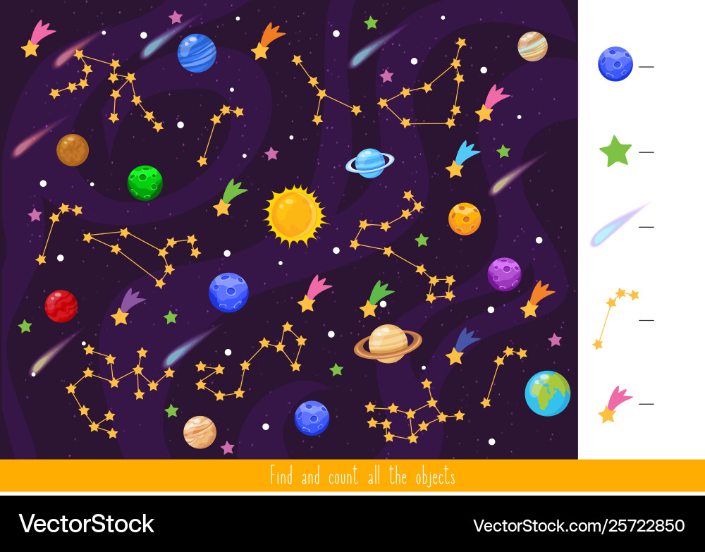 Find and count game Find and count game vector image