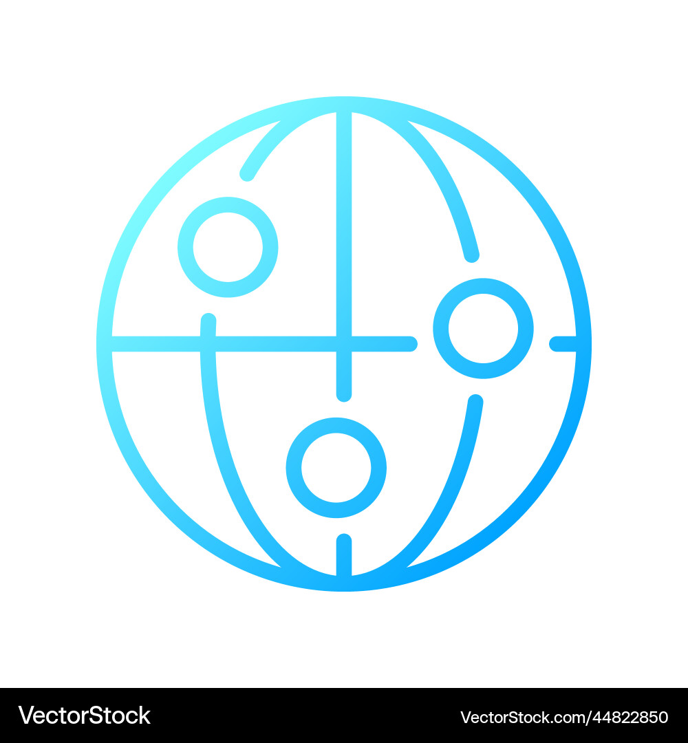 Global connection pixel perfect gradient linear Vector Image