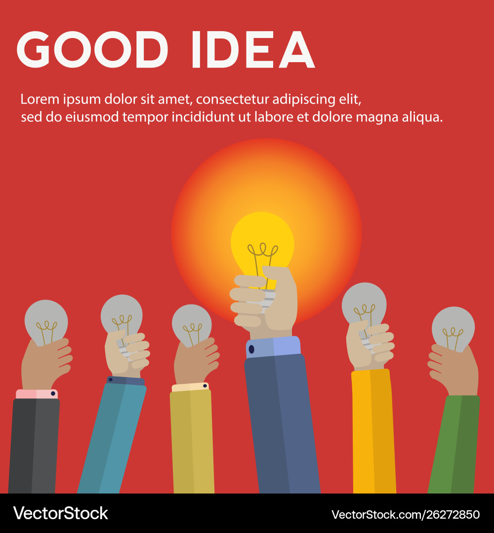Good idea among many business concept Vector Image