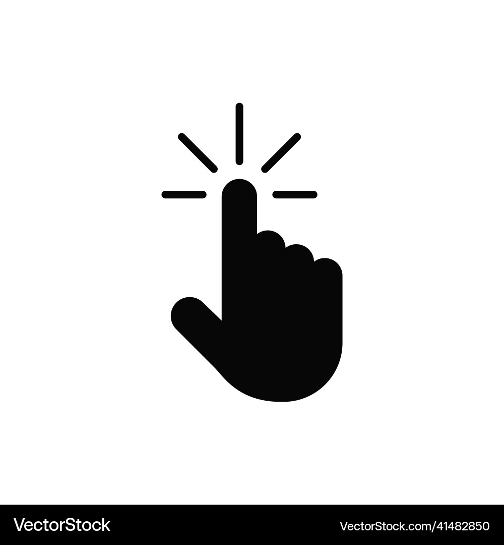 Hand click icon ui sign Hand click icon ui sign vector image