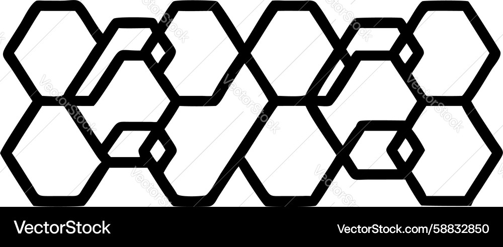 Hexagonal Frame Pattern Vector Image