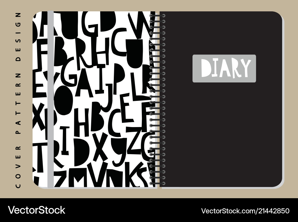 Notebook and diary cover design for print Notebook and diary cover design for print vector image