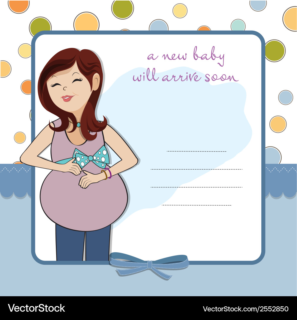 Pregnant Woman Baby Shower vector image