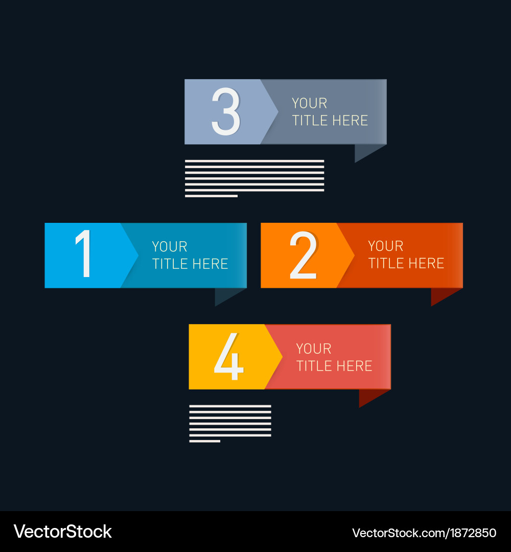 Progress steps for tutorial infographic vector image