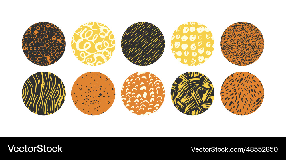 Set of round abstract backgrounds or patterns Set of round abstract backgrounds or patterns vector image