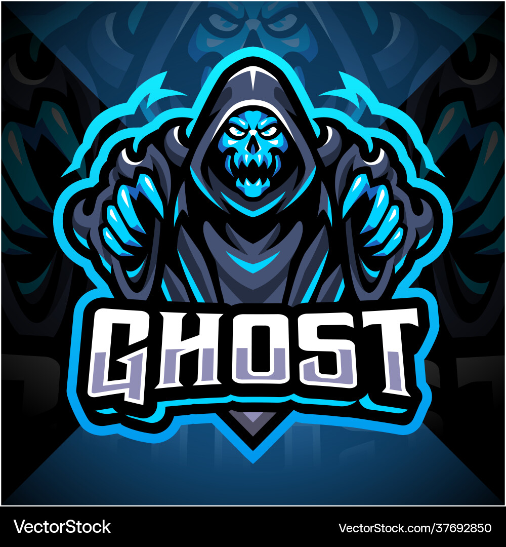 Spooky Ghost Esports Mascot Logo vector image