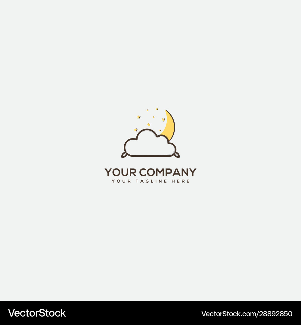 Traum und Kissen Logo Mond Nacht Traum und Kissen Logo Mond Nacht vektorbild