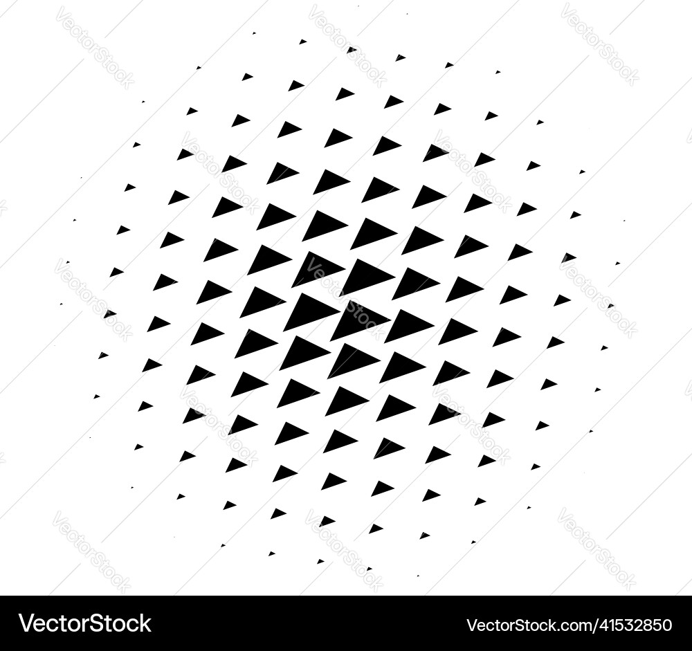 Triangle halftone texture pattern geometric Triangle halftone texture pattern geometric vector image