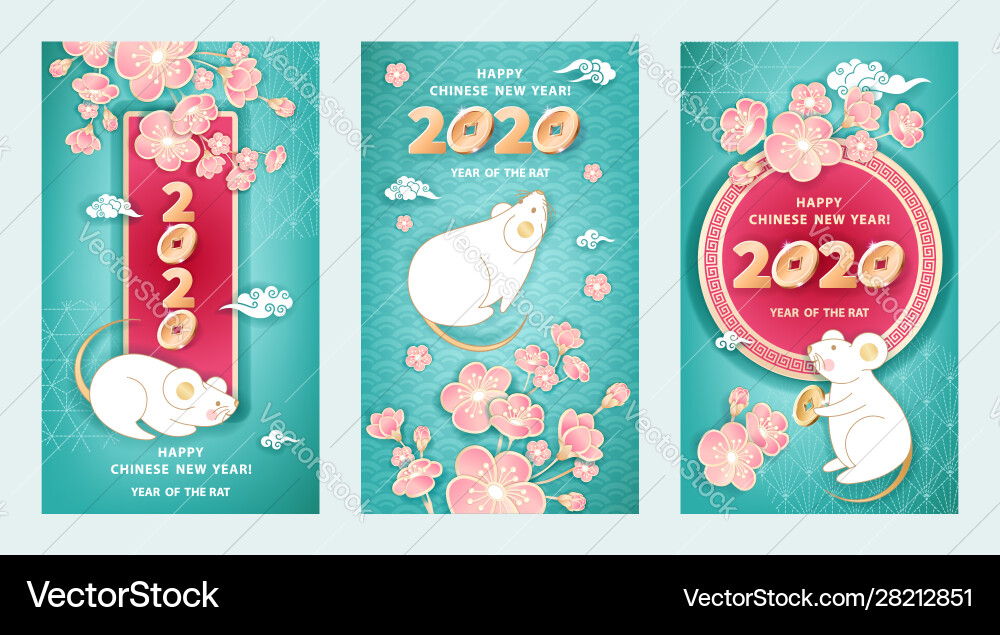 2020 year rat 2020 year rat vector image