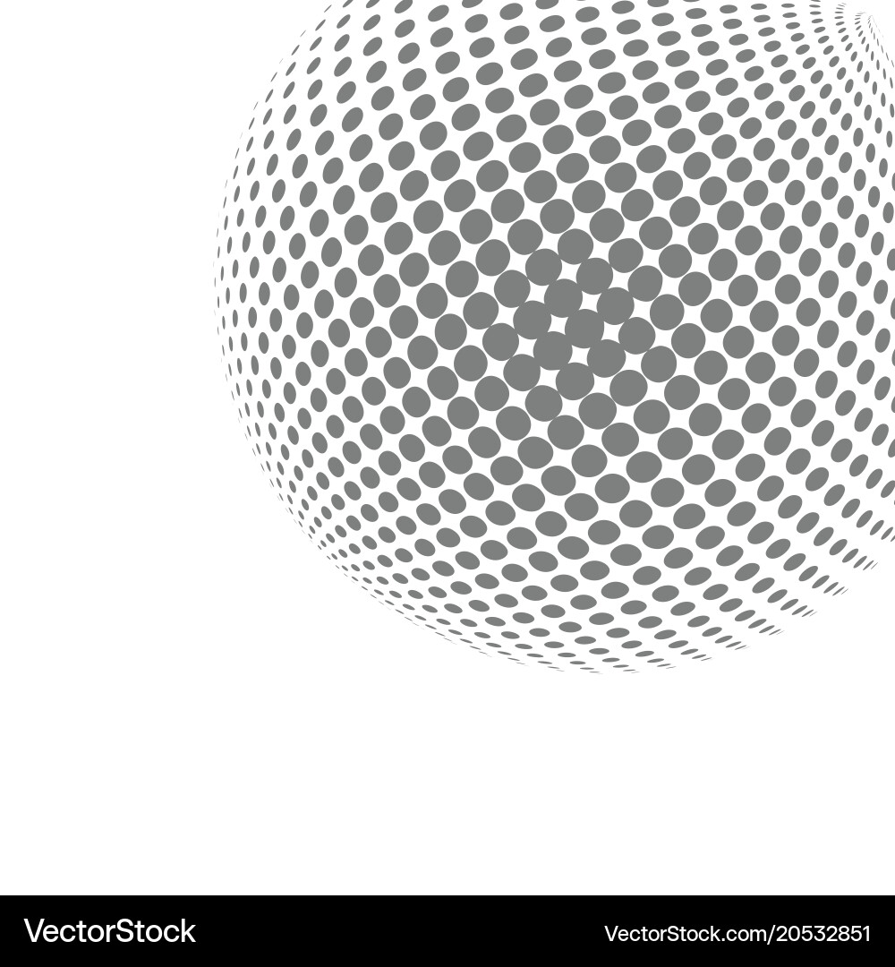 Abstract halftone effect 3d sphere Vector Image