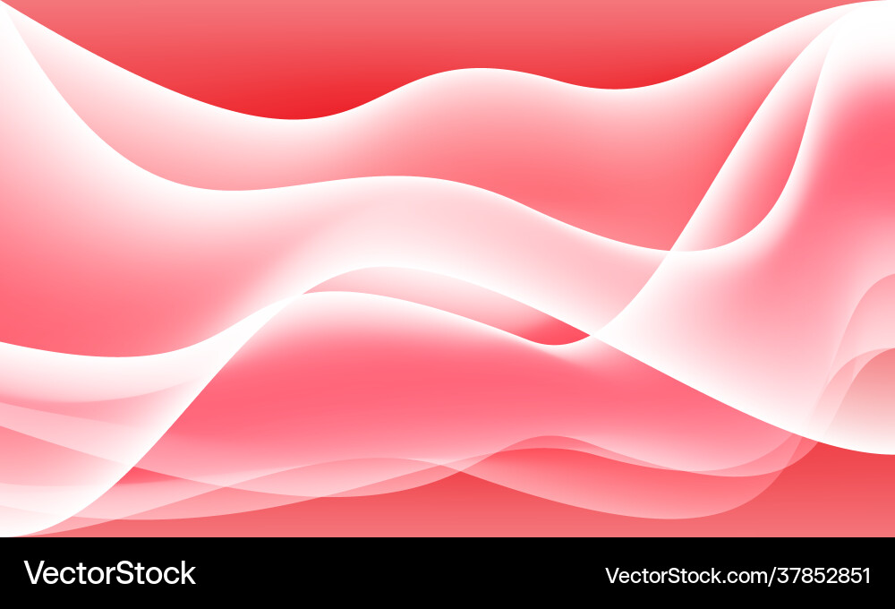 Abstract white curve wave on red design Abstract white curve wave on red design vector image