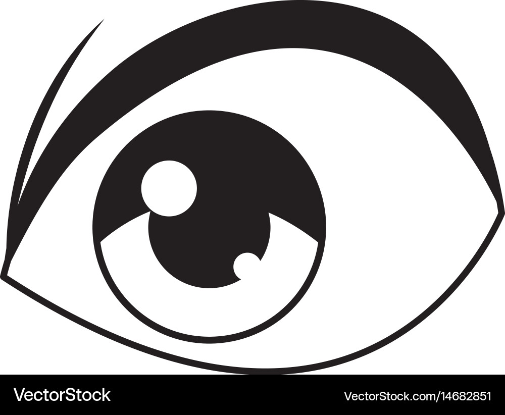 Anime Auge Comic Manga Bild vektorbild