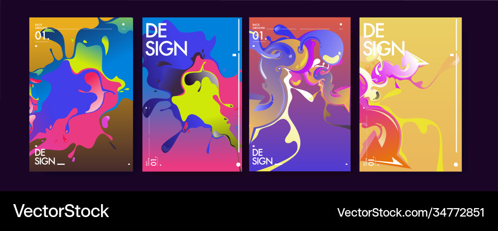 Colorful abstract fluid gradient pattern Colorful abstract fluid gradient pattern vector image