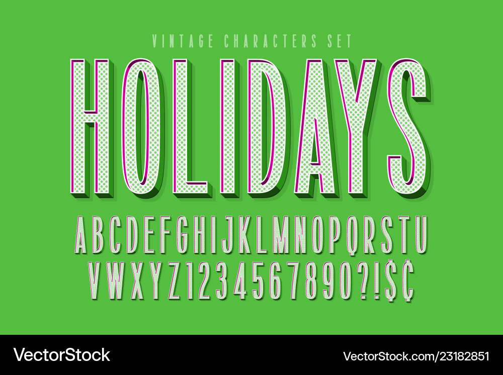 Condensed comical 3d display font design alphabet Condensed comical 3d display font design alphabet vector image