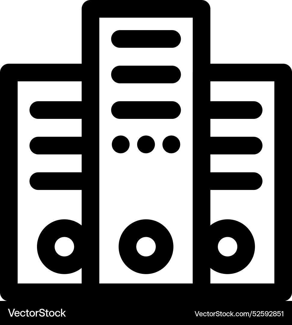 Cpu icon thin linear style design isolated vector image