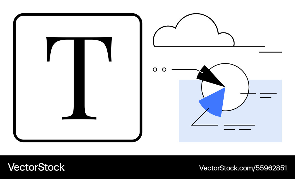 Creative data visualization and cloud storage Creative data visualization and cloud storage vector image