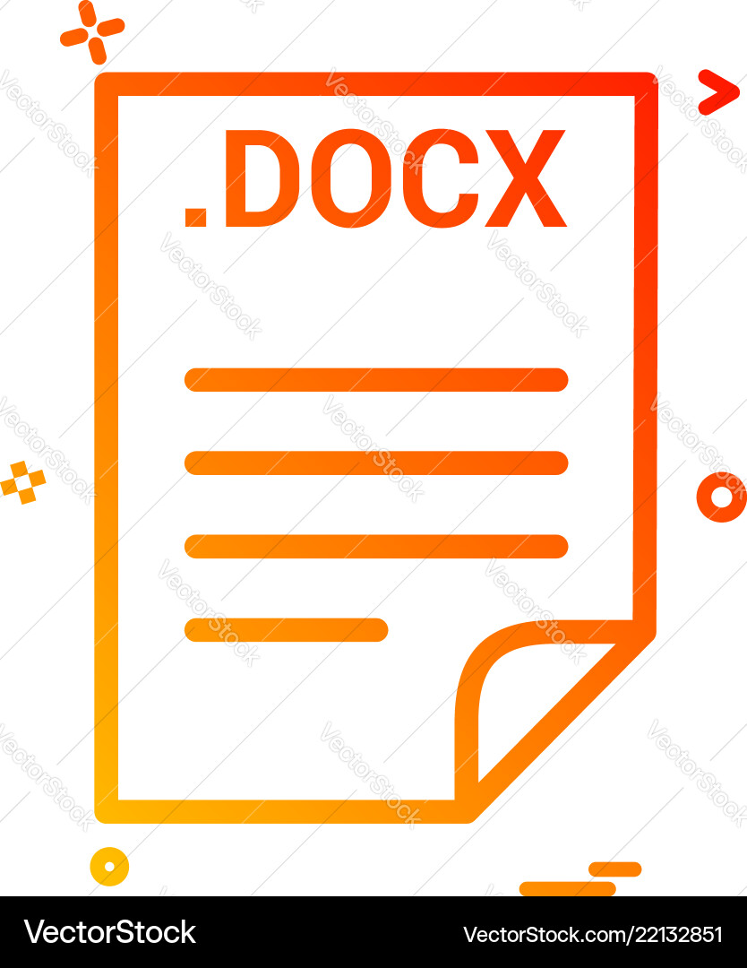 Docx application download file files format icon Docx application download file files format icon vector image