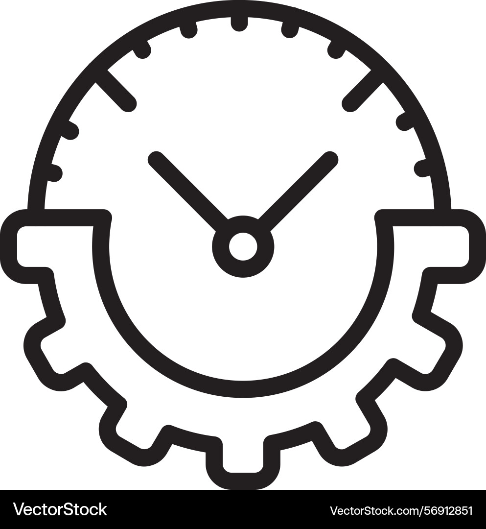 Efficiency linear style icon design vector image