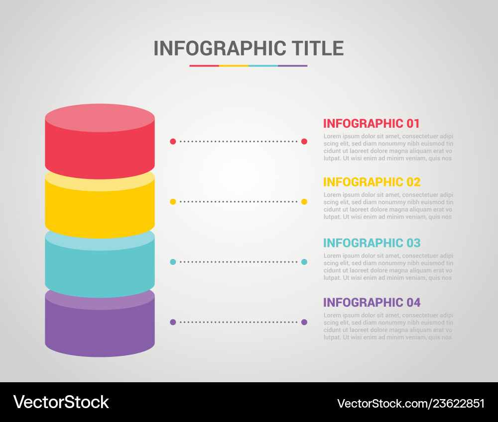 Infographic template with bar shape 3d Infographic template with bar shape 3d Vector Image