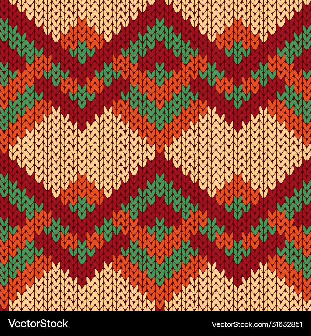 Knitting seamless zigzag pattern in various colors Knitting seamless zigzag pattern in various colors Vector Image