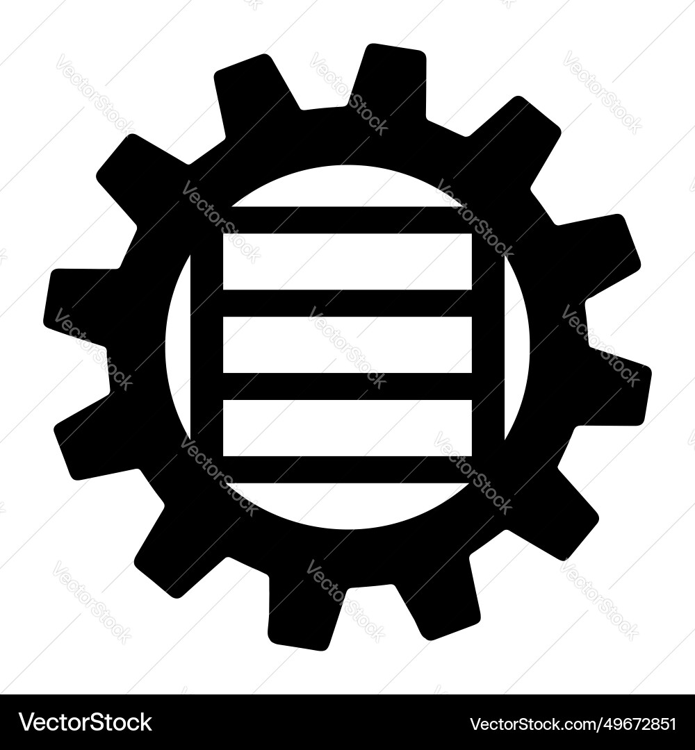 Ladder in gear icon simple for web Vector Image