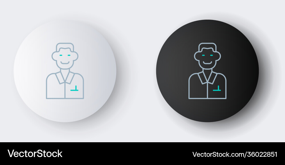 Line trader icon isolated on grey background vector image