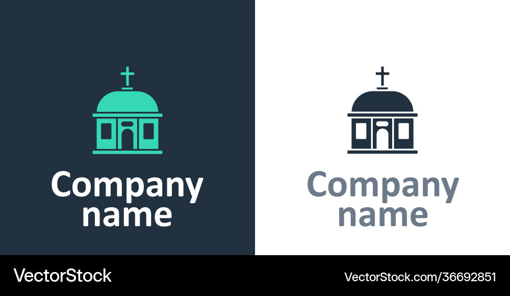 Logotype santorini building icon isolated on white Vector Image