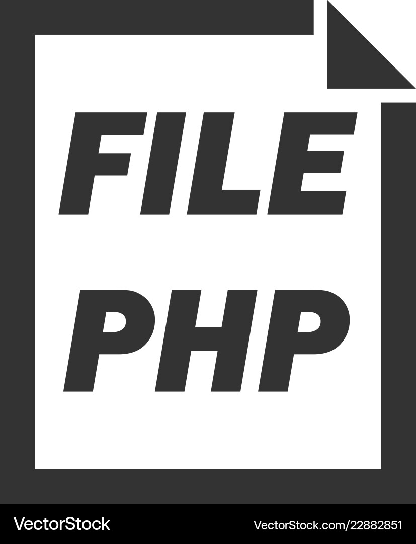 Php file icon flat vector image